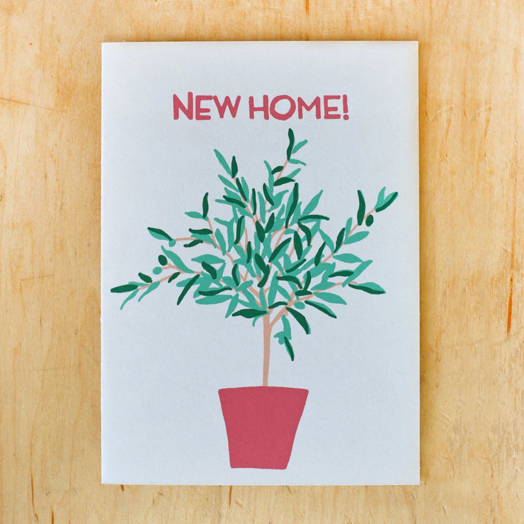 new home olive tree card
