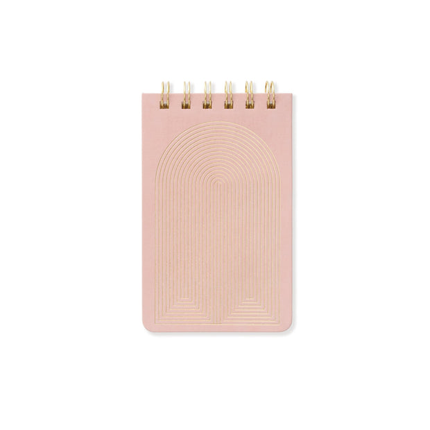 dusty blush 'radiant rainbow' twin wire notepad