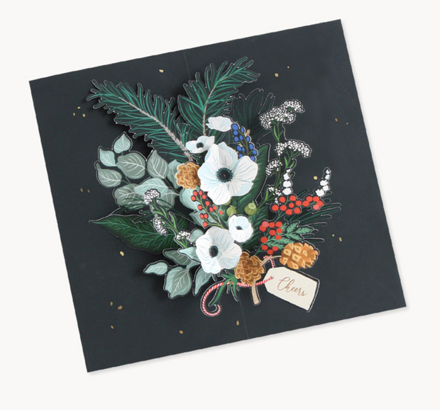 winter foliage pop-up card