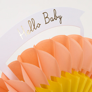 honeycomb rainbow baby card