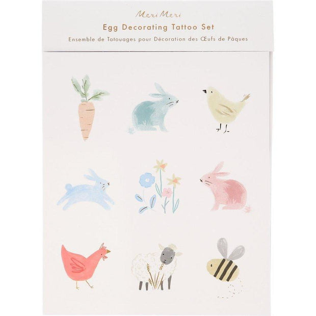 spring bunny egg decorating tattoo kit