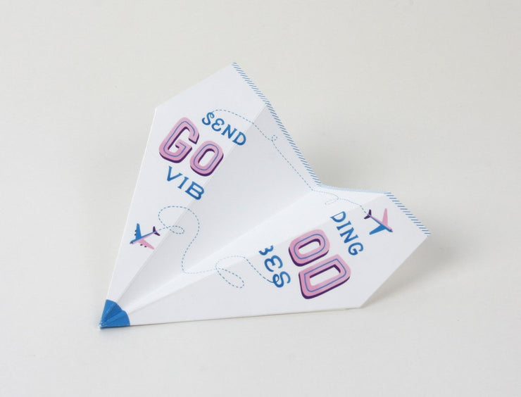 paper airplane pop-up encouragement card