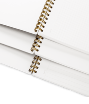 blank, grid & lined 6.5” × 8.5" workbooks - various colors