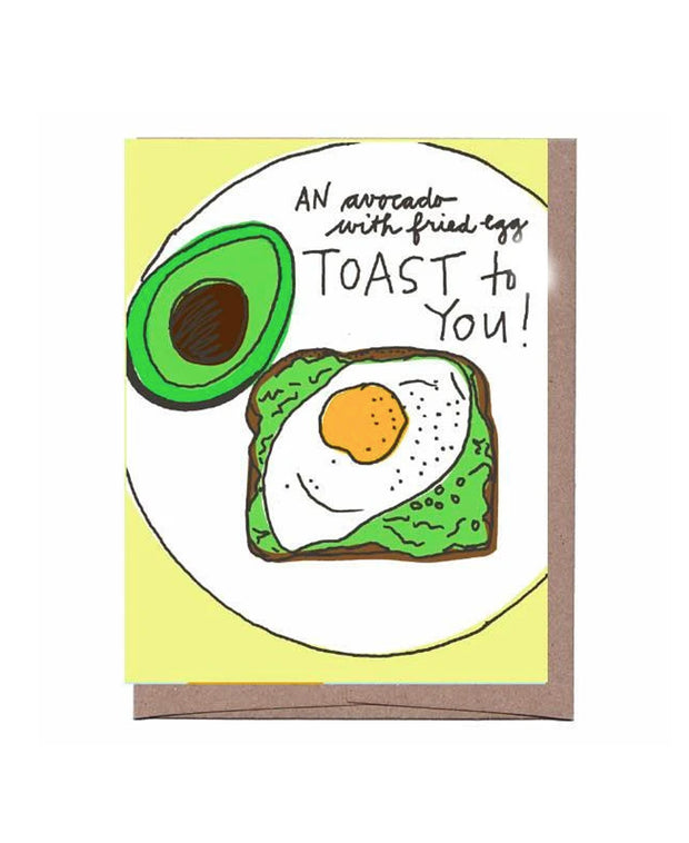 avocado toast to you congrats card