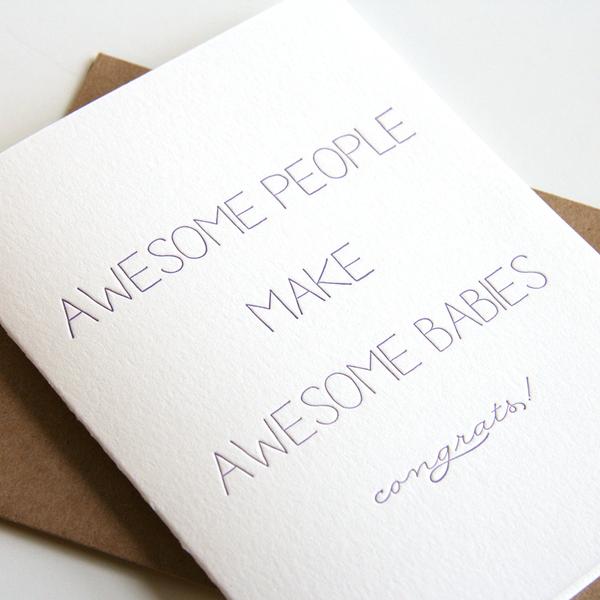 awesome people make awesome babies card
