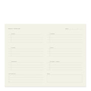 weekly overview notepad