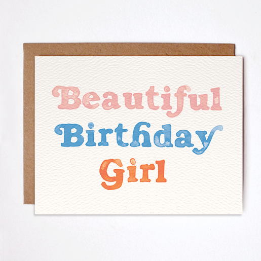 beautiful birthday girl card