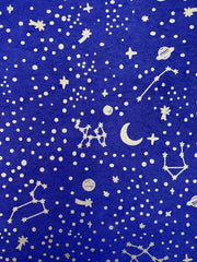 constellations - gold on sapphire wrapping sheet