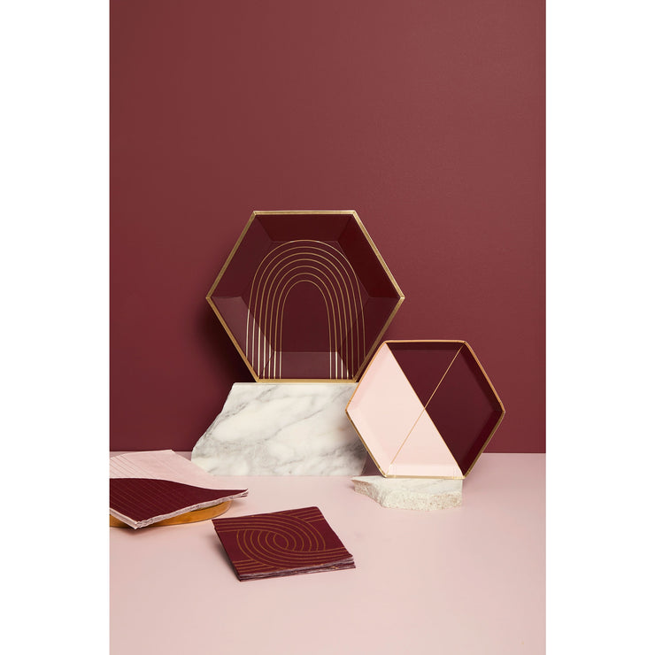 bordeaux party plate packs - large and small