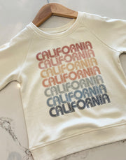retro repeat earthtones 'california' toddler sweatshirt