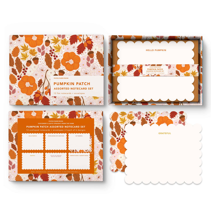 pumpkin patch assorted notecard set