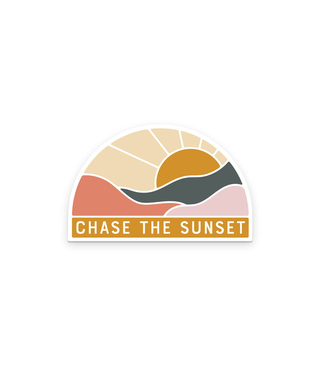 chase the sunset sticker