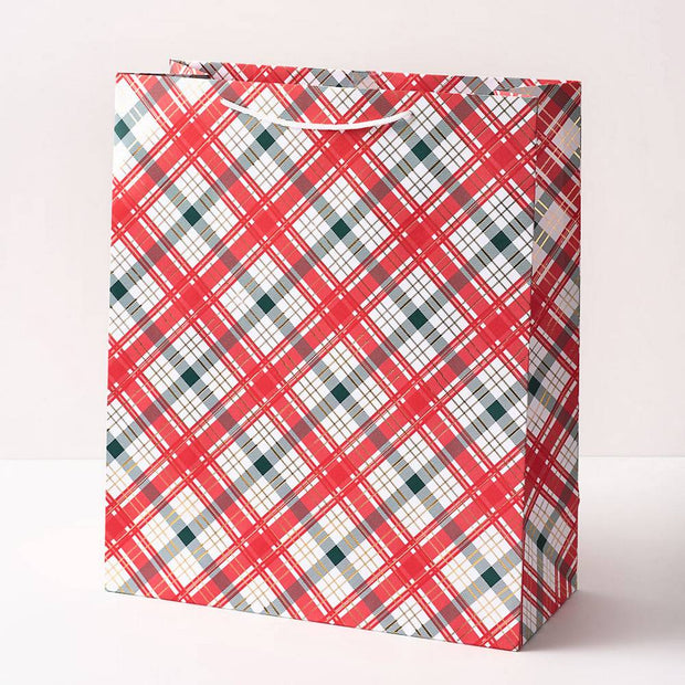 christmas tartan plaid bag - large or medium