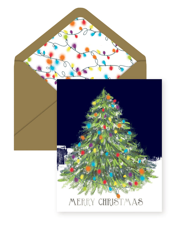 tree lighting box cards - set of 5