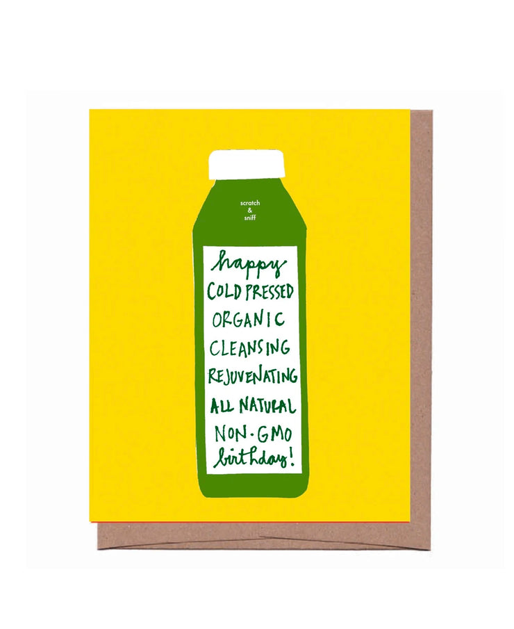 cold pressed scratch-n-sniff birthday card