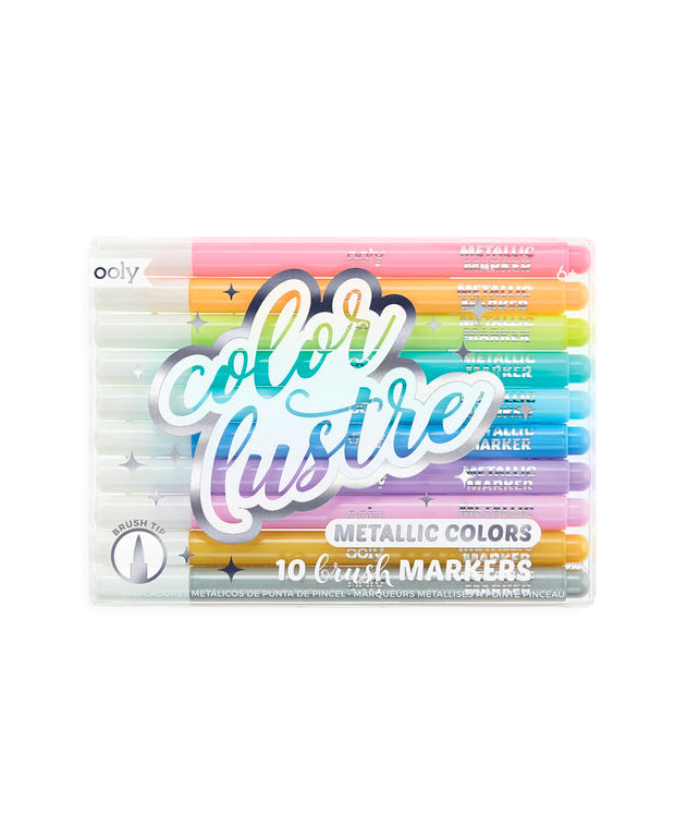 color lustre metallic brush markers