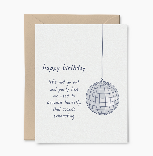 discoball birthday card