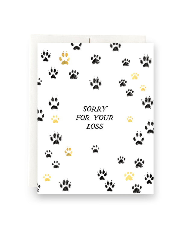 paws sorry for your loss card