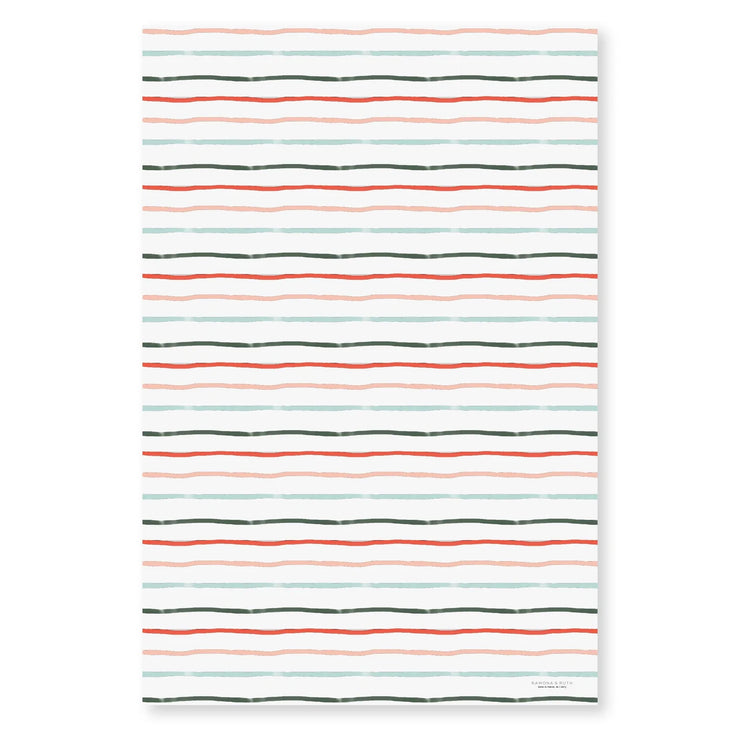 multi stripes gift wrap - single sheet or roll