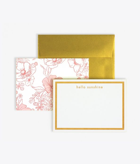 hello sunshine notecards - set of 15