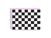 checker pattern cards - set of 6 - black or spruce