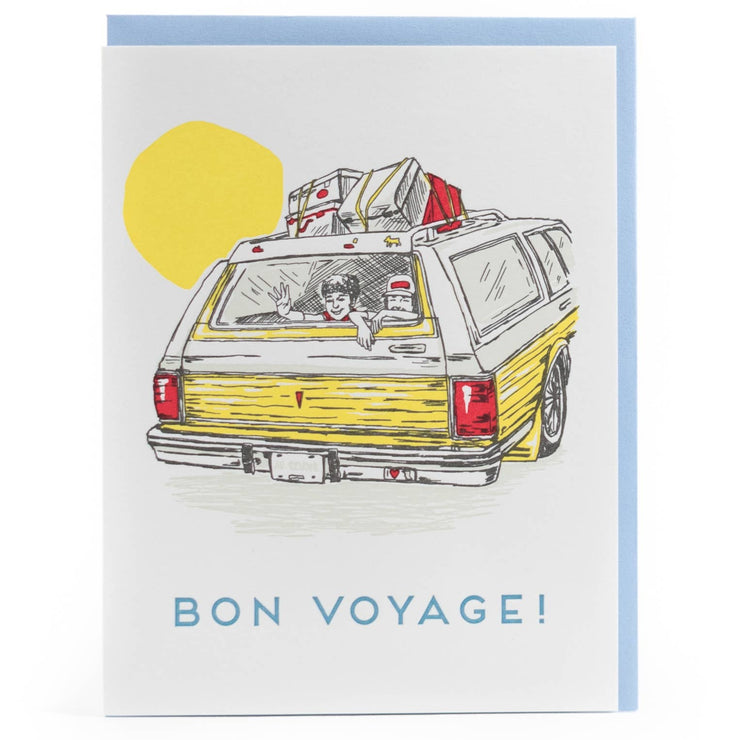 bon voyage throwback card