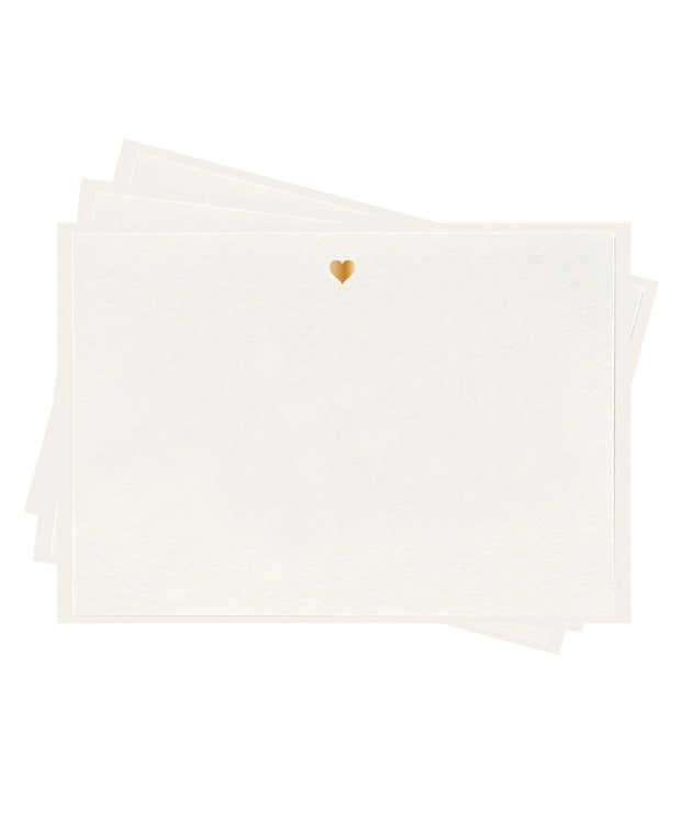 fancy gold heart - boxed set of 8 flat cards