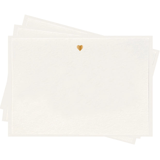 fancy gold heart - boxed set of 8 flat cards