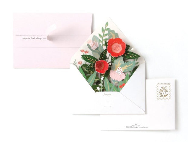 floral envelope pop-up card