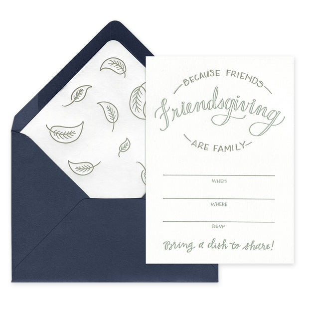 friendsgiving fill-in thanksgiving invitations, set of 8