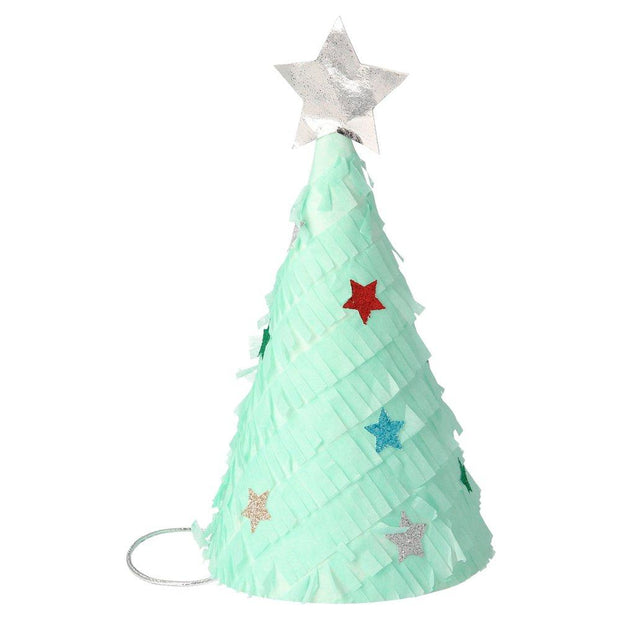 fringed christmas tree party hats