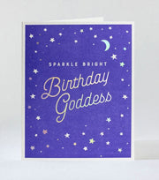 birthday goddess holo foil card