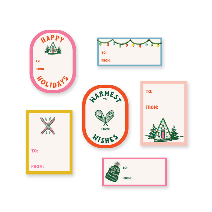 gift tag stickers - various styles