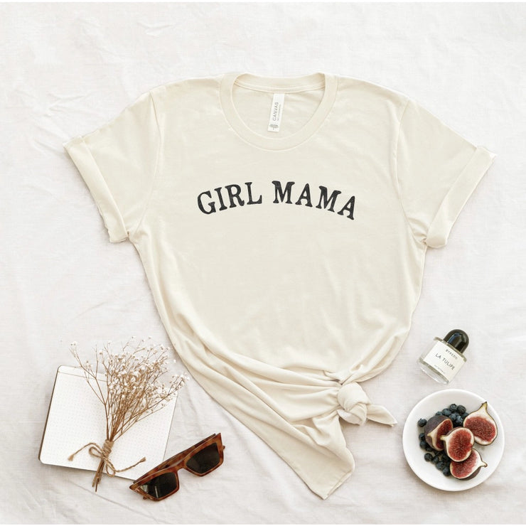 boy mama & girl mama shirts - vintage white
