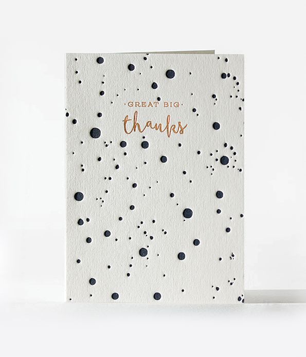paint splats thank you cards - set of 6
