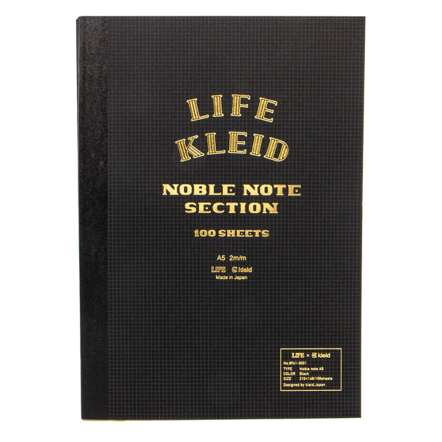 kleid x life noble black and cream notebook - a5 or b6 size