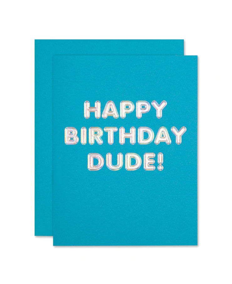 birthday dude holo foil card