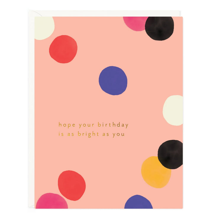 bright dots birthday card
