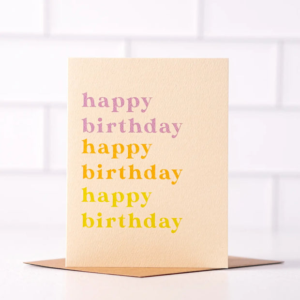 happy birthday simple colorful card