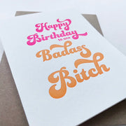 badass bitch birthday card