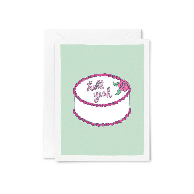 hell yeah birthday cake card