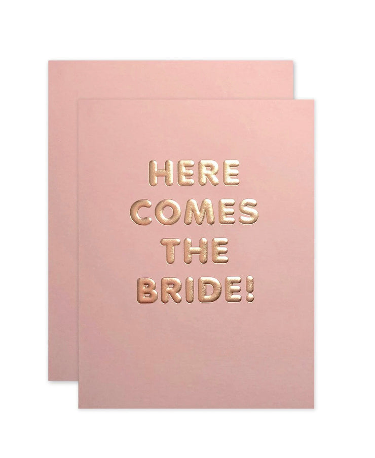 here comes the bride card