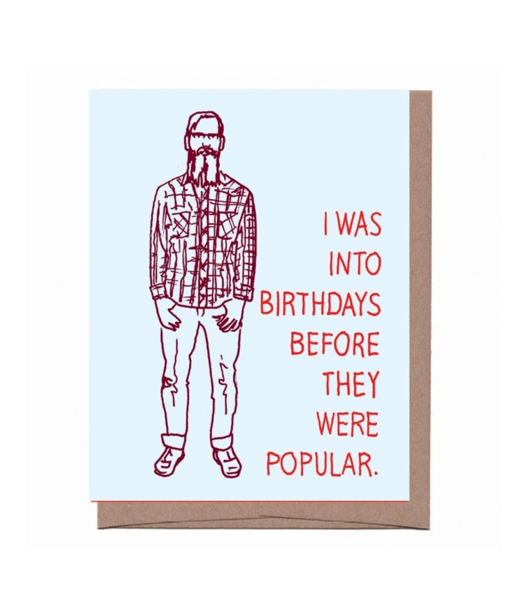 before you hipster birthday card