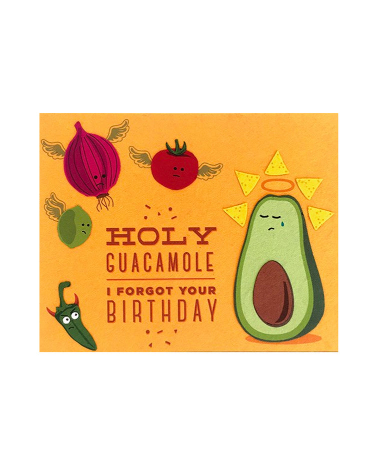 holy guacamole belated birthday card