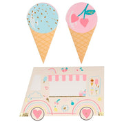 ice cream valentines cards - set of 12