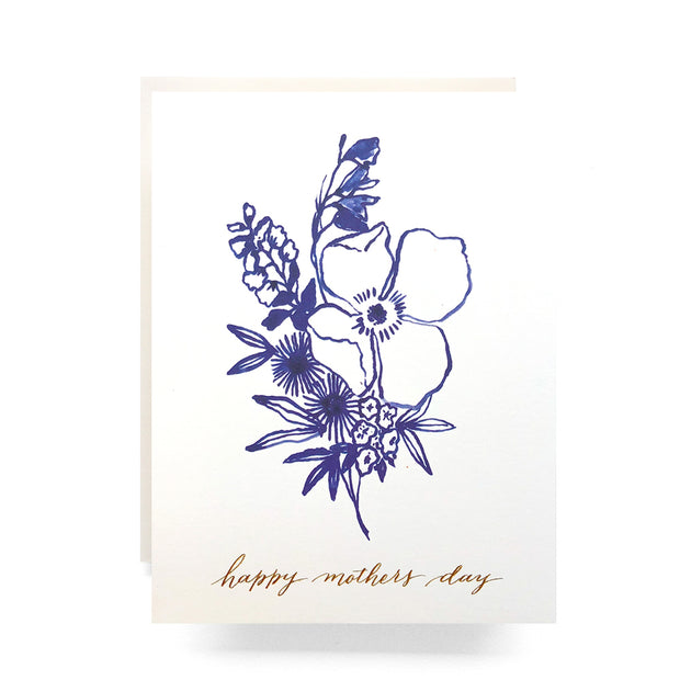 indigo bouquet mother's day card