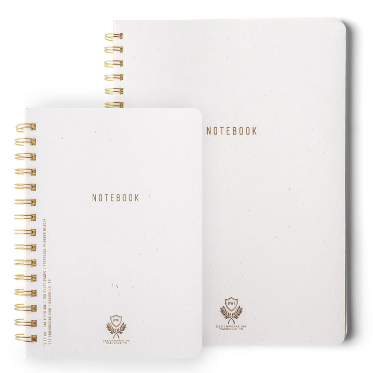 speckled ivory twin wire notebook - various sizes