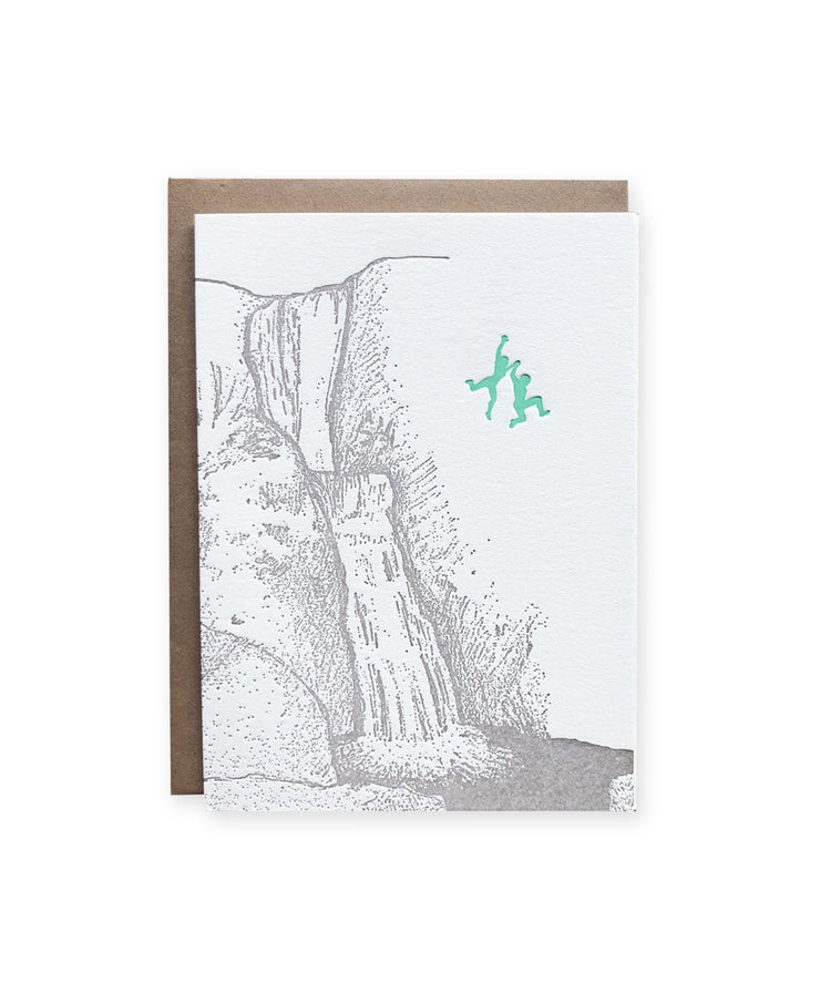 jumping off the falls card