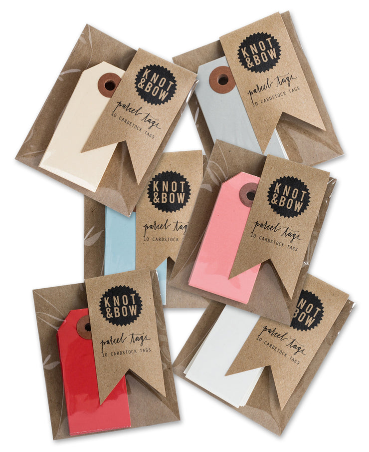 parcel gift tags- set of 10 - various colors