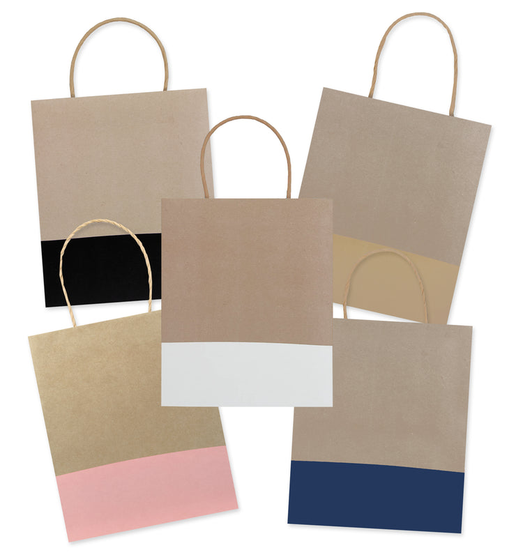 kraft gift bags - various colors